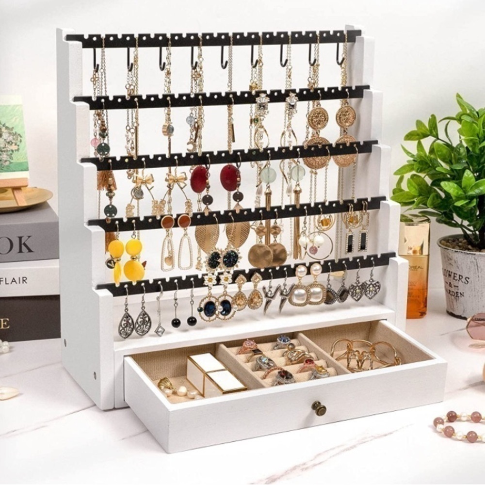 🆕 Jewelry Necklace Stud Bracelet Earring Ring Organizer Holder Stand Display